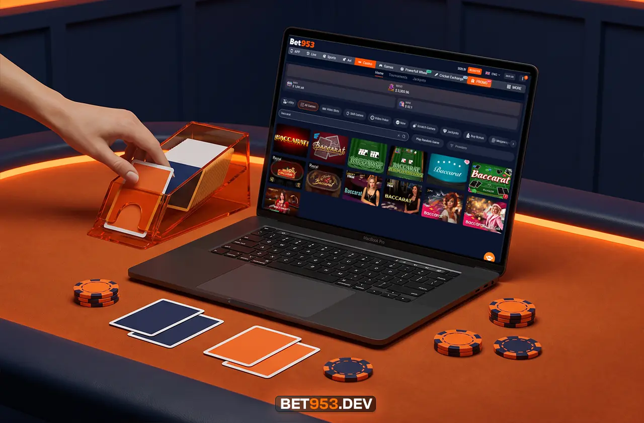 Baccarat game at BET953